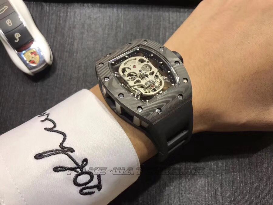 Richard Mille RM052 Black Forged Carbon Silver Skull Dial